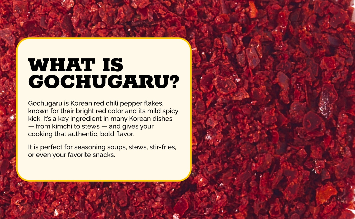 What is gochugaru explainer module over a gochugaru texture photograph