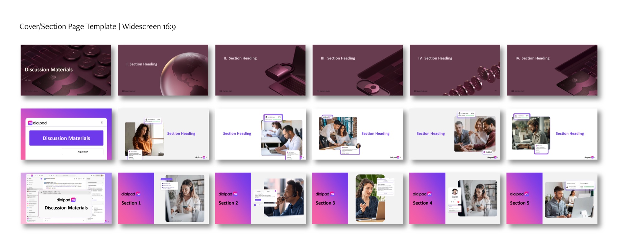 Cover & section pages — Williams Lea / Goldman Sachs